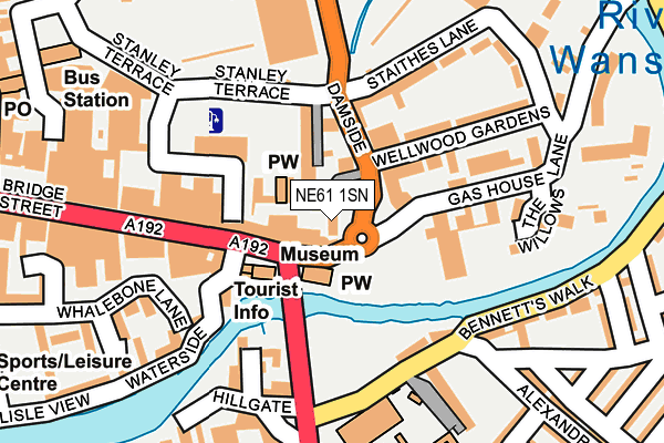 NE61 1SN map - OS OpenMap – Local (Ordnance Survey)