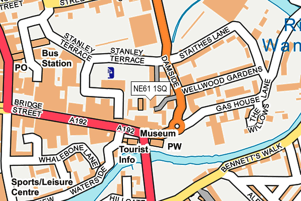 NE61 1SQ map - OS OpenMap – Local (Ordnance Survey)