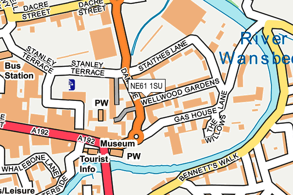 NE61 1SU map - OS OpenMap – Local (Ordnance Survey)