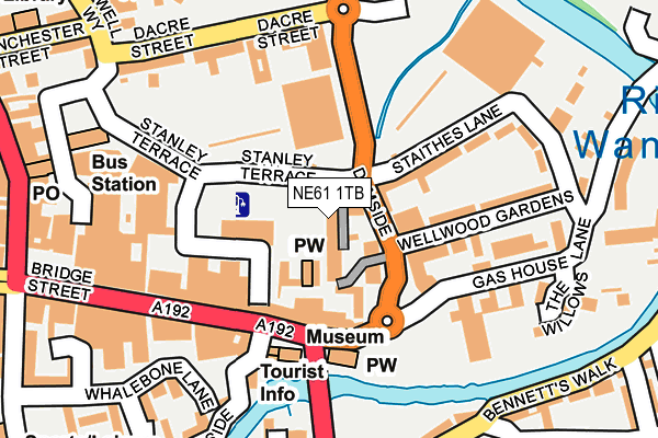 NE61 1TB map - OS OpenMap – Local (Ordnance Survey)