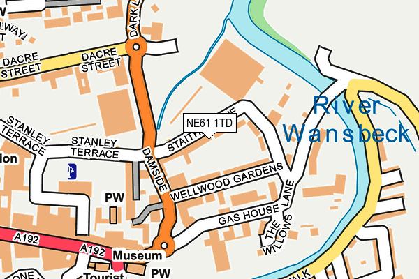 NE61 1TD map - OS OpenMap – Local (Ordnance Survey)