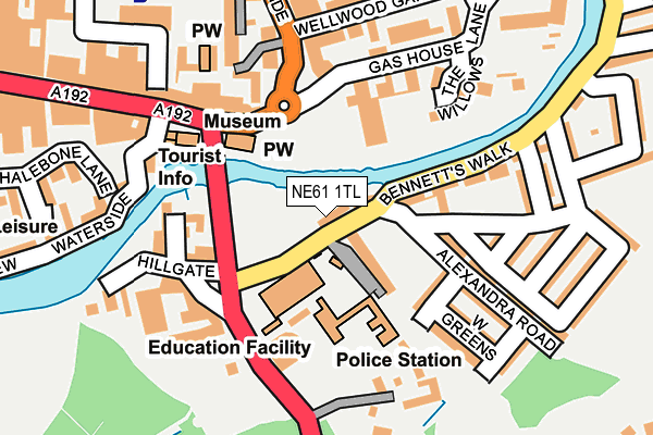 NE61 1TL map - OS OpenMap – Local (Ordnance Survey)