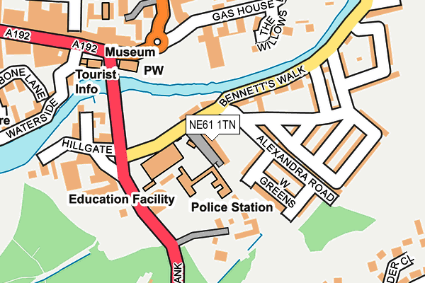 NE61 1TN map - OS OpenMap – Local (Ordnance Survey)