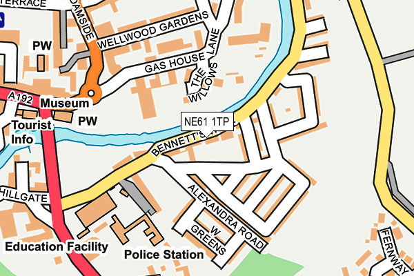 NE61 1TP map - OS OpenMap – Local (Ordnance Survey)