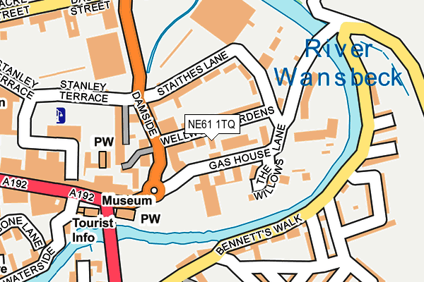 NE61 1TQ map - OS OpenMap – Local (Ordnance Survey)