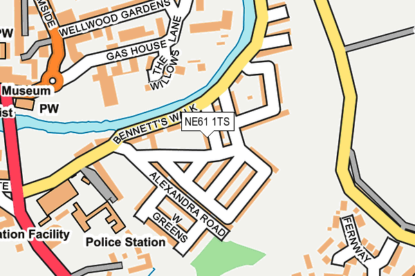 NE61 1TS map - OS OpenMap – Local (Ordnance Survey)