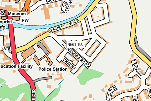 NE61 1UJ map - OS OpenMap – Local (Ordnance Survey)