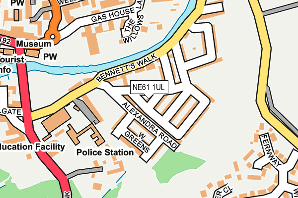 NE61 1UL map - OS OpenMap – Local (Ordnance Survey)