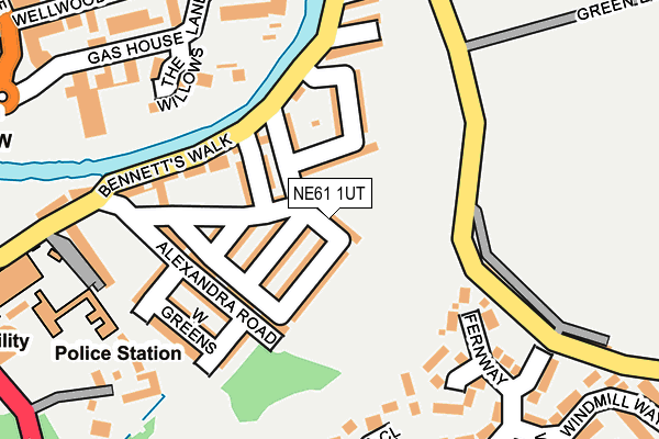 NE61 1UT map - OS OpenMap – Local (Ordnance Survey)