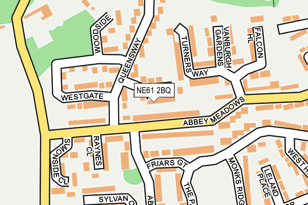 NE61 2BQ map - OS OpenMap – Local (Ordnance Survey)
