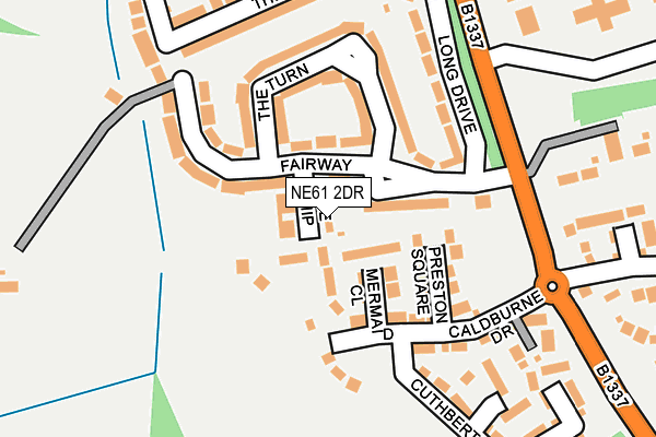 NE61 2DR map - OS OpenMap – Local (Ordnance Survey)
