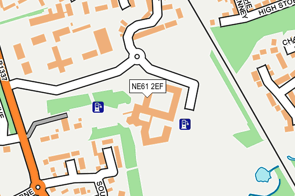 NE61 2EF map - OS OpenMap – Local (Ordnance Survey)