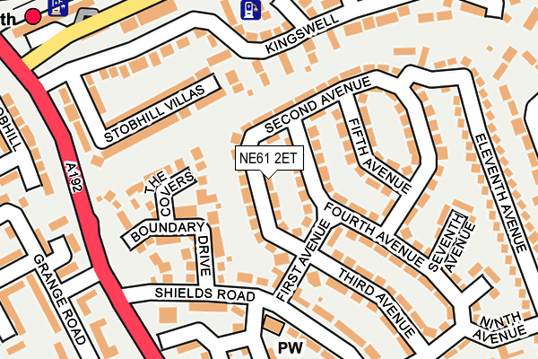 NE61 2ET map - OS OpenMap – Local (Ordnance Survey)