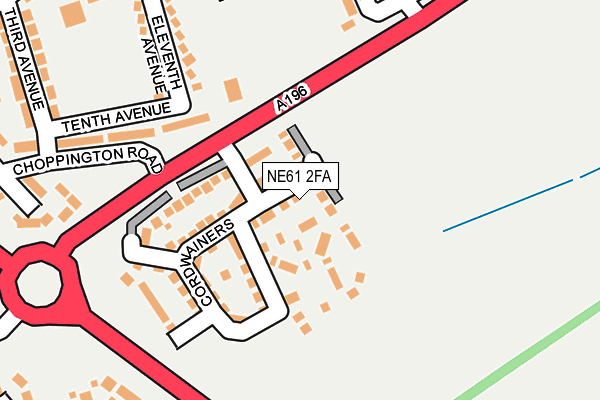 NE61 2FA map - OS OpenMap – Local (Ordnance Survey)
