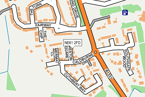 NE61 2FD map - OS OpenMap – Local (Ordnance Survey)