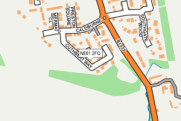 NE61 2FQ map - OS OpenMap – Local (Ordnance Survey)