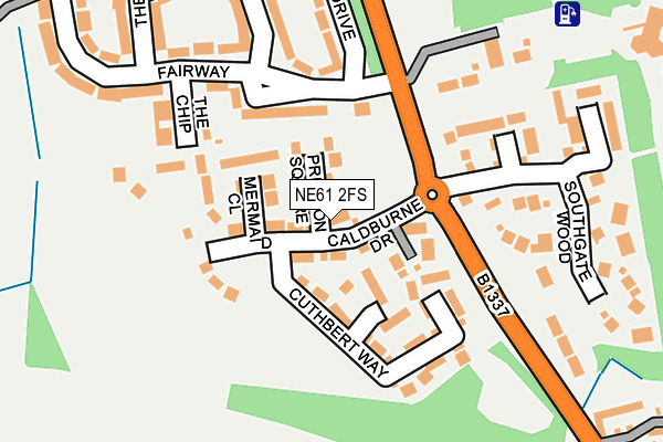 NE61 2FS map - OS OpenMap – Local (Ordnance Survey)