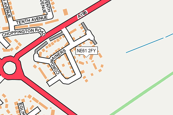 NE61 2FY map - OS OpenMap – Local (Ordnance Survey)