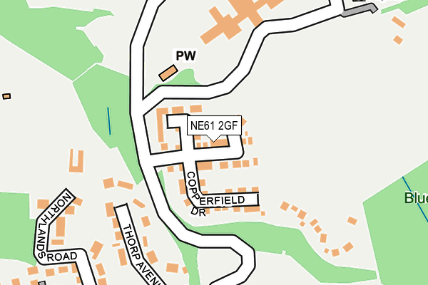 NE61 2GF map - OS OpenMap – Local (Ordnance Survey)