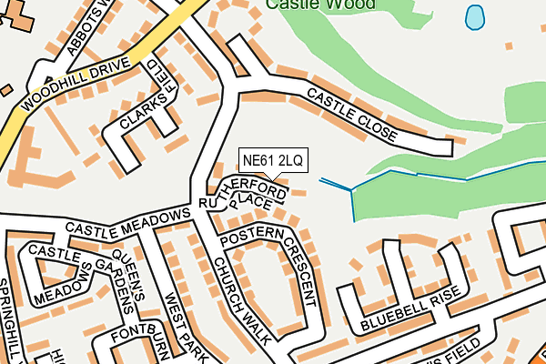 NE61 2LQ map - OS OpenMap – Local (Ordnance Survey)