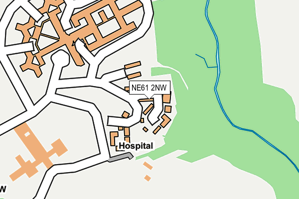 NE61 2NW map - OS OpenMap – Local (Ordnance Survey)