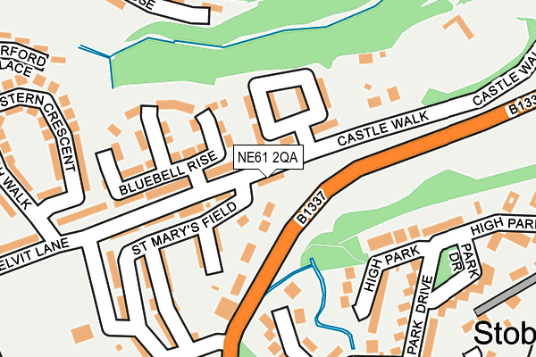 NE61 2QA map - OS OpenMap – Local (Ordnance Survey)