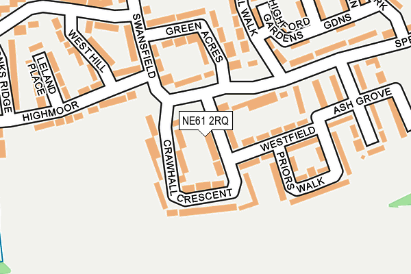NE61 2RQ map - OS OpenMap – Local (Ordnance Survey)