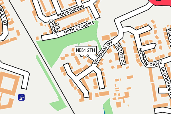 NE61 2TH map - OS OpenMap – Local (Ordnance Survey)