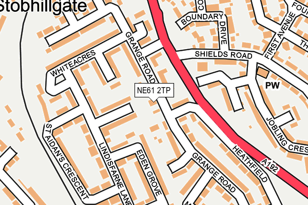 NE61 2TP map - OS OpenMap – Local (Ordnance Survey)