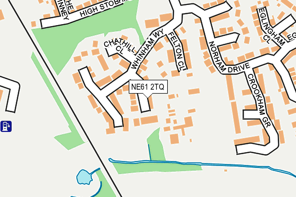 NE61 2TQ map - OS OpenMap – Local (Ordnance Survey)