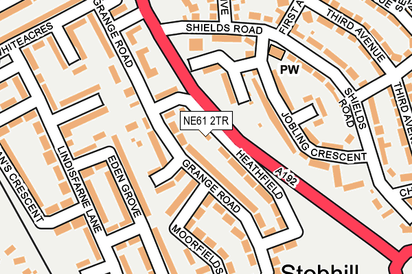 NE61 2TR map - OS OpenMap – Local (Ordnance Survey)
