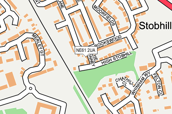 NE61 2UA map - OS OpenMap – Local (Ordnance Survey)