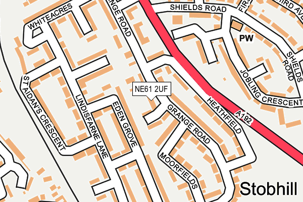 NE61 2UF map - OS OpenMap – Local (Ordnance Survey)