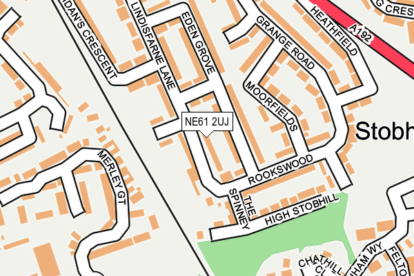 NE61 2UJ map - OS OpenMap – Local (Ordnance Survey)
