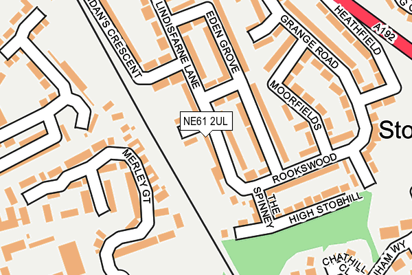 NE61 2UL map - OS OpenMap – Local (Ordnance Survey)