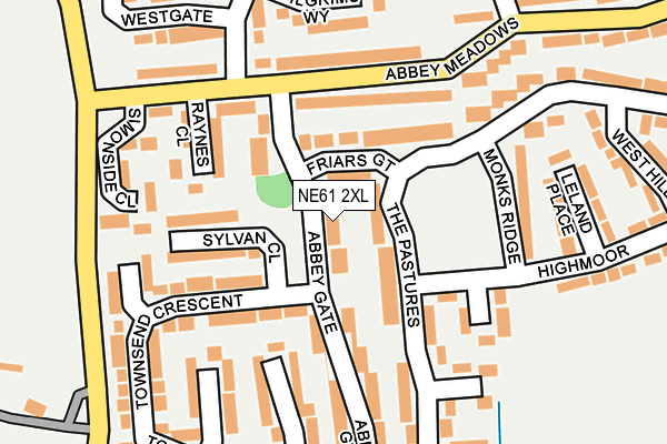 NE61 2XL map - OS OpenMap – Local (Ordnance Survey)