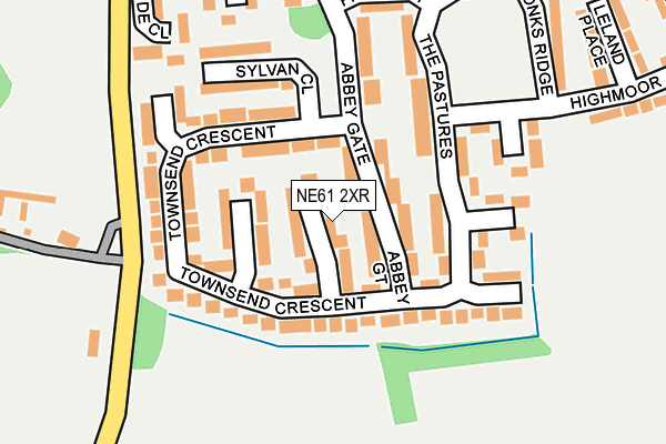 NE61 2XR map - OS OpenMap – Local (Ordnance Survey)