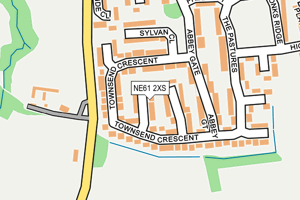 NE61 2XS map - OS OpenMap – Local (Ordnance Survey)