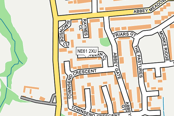 NE61 2XU map - OS OpenMap – Local (Ordnance Survey)