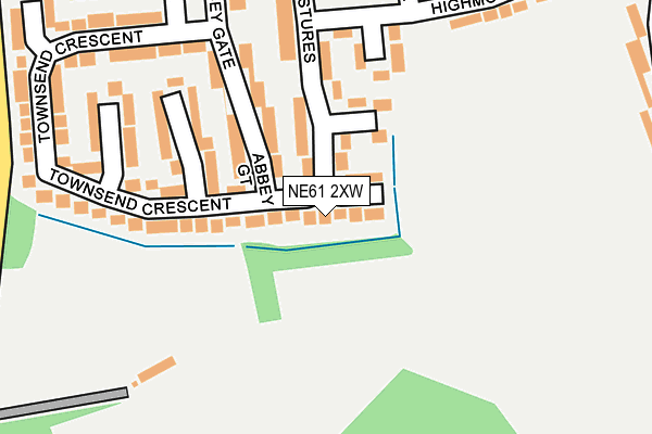 NE61 2XW map - OS OpenMap – Local (Ordnance Survey)