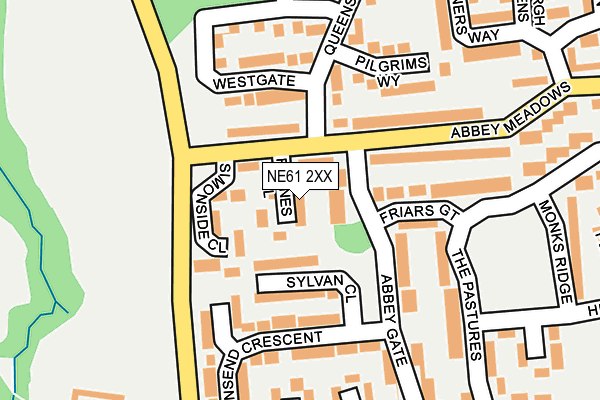 NE61 2XX map - OS OpenMap – Local (Ordnance Survey)