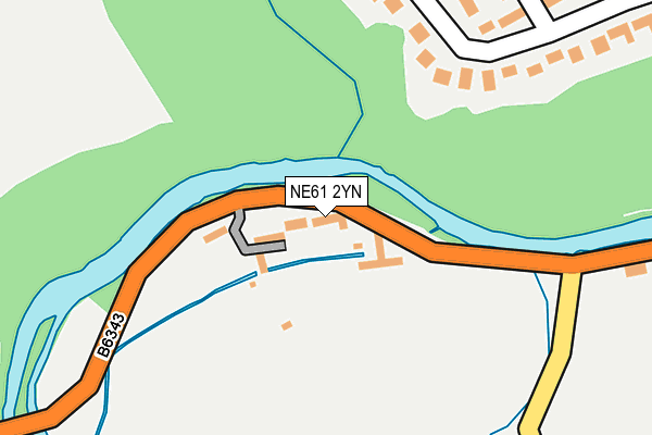 NE61 2YN map - OS OpenMap – Local (Ordnance Survey)