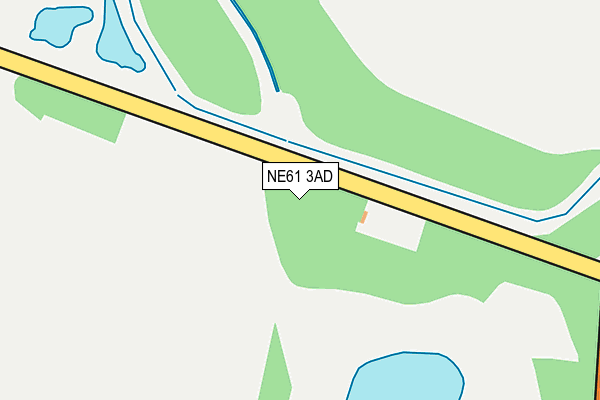 NE61 3AD map - OS OpenMap – Local (Ordnance Survey)