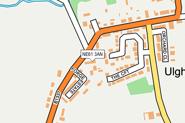 NE61 3AN map - OS OpenMap – Local (Ordnance Survey)