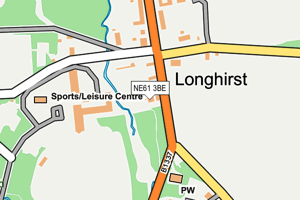 NE61 3BE map - OS OpenMap – Local (Ordnance Survey)