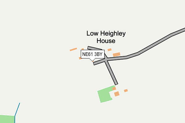 NE61 3BY map - OS OpenMap – Local (Ordnance Survey)