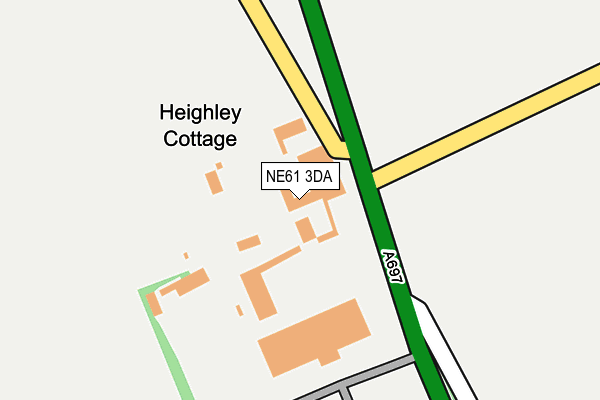 NE61 3DA map - OS OpenMap – Local (Ordnance Survey)