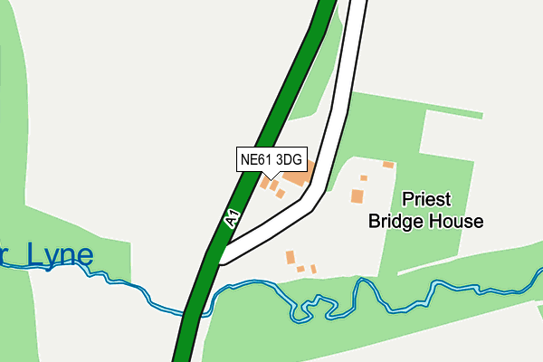 NE61 3DG map - OS OpenMap – Local (Ordnance Survey)