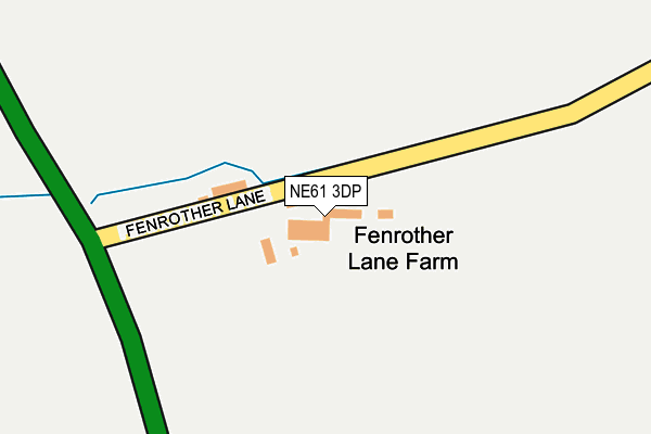 NE61 3DP map - OS OpenMap – Local (Ordnance Survey)