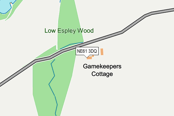 NE61 3DQ map - OS OpenMap – Local (Ordnance Survey)